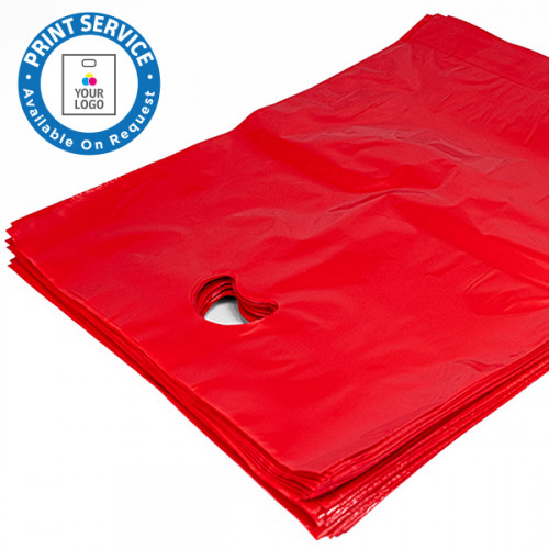 X In Red Polythene Carrier Bags